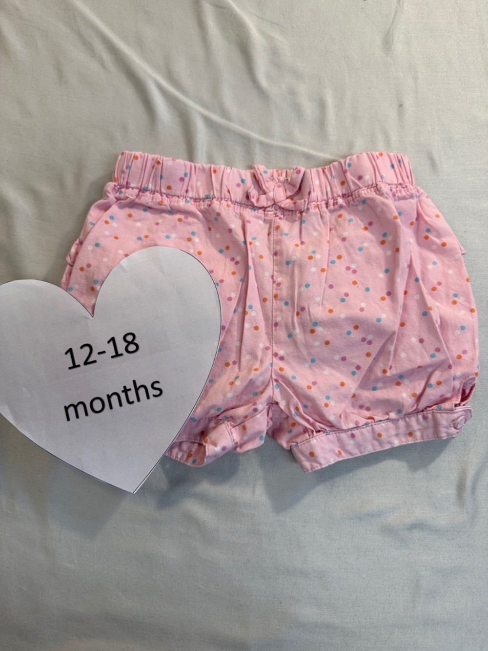 Disney - Baby/Toddler Pink Shorts with Polka Dots